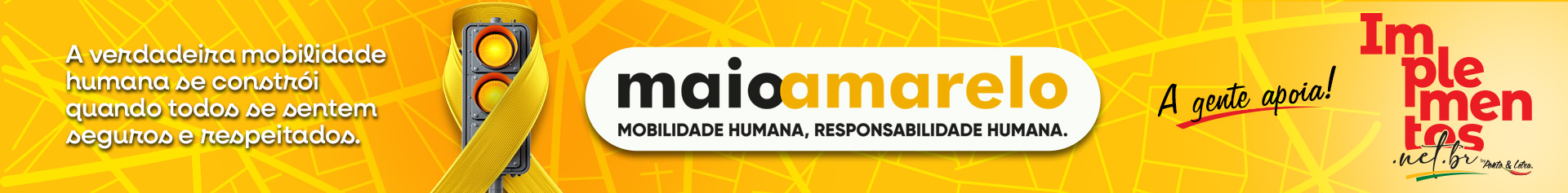 Banner Maio Amarelo Transito 2025
